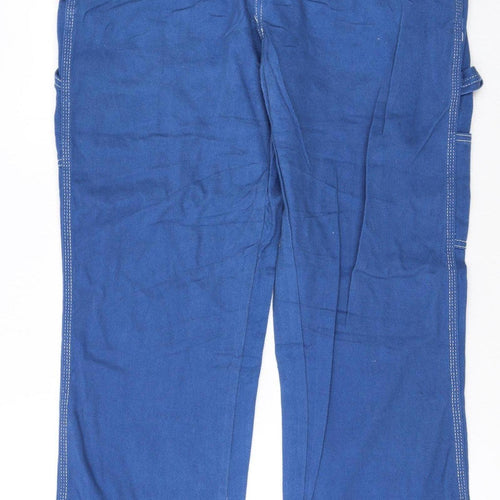 Simple Society Womens Blue Straight Leg 9 Regular Jeans