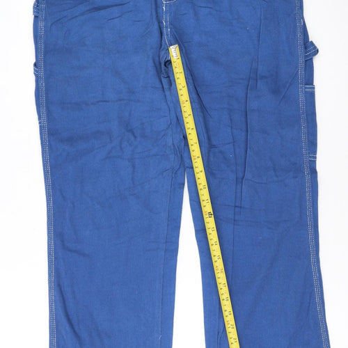 Simple Society Womens Blue Straight Leg 9 Regular Jeans
