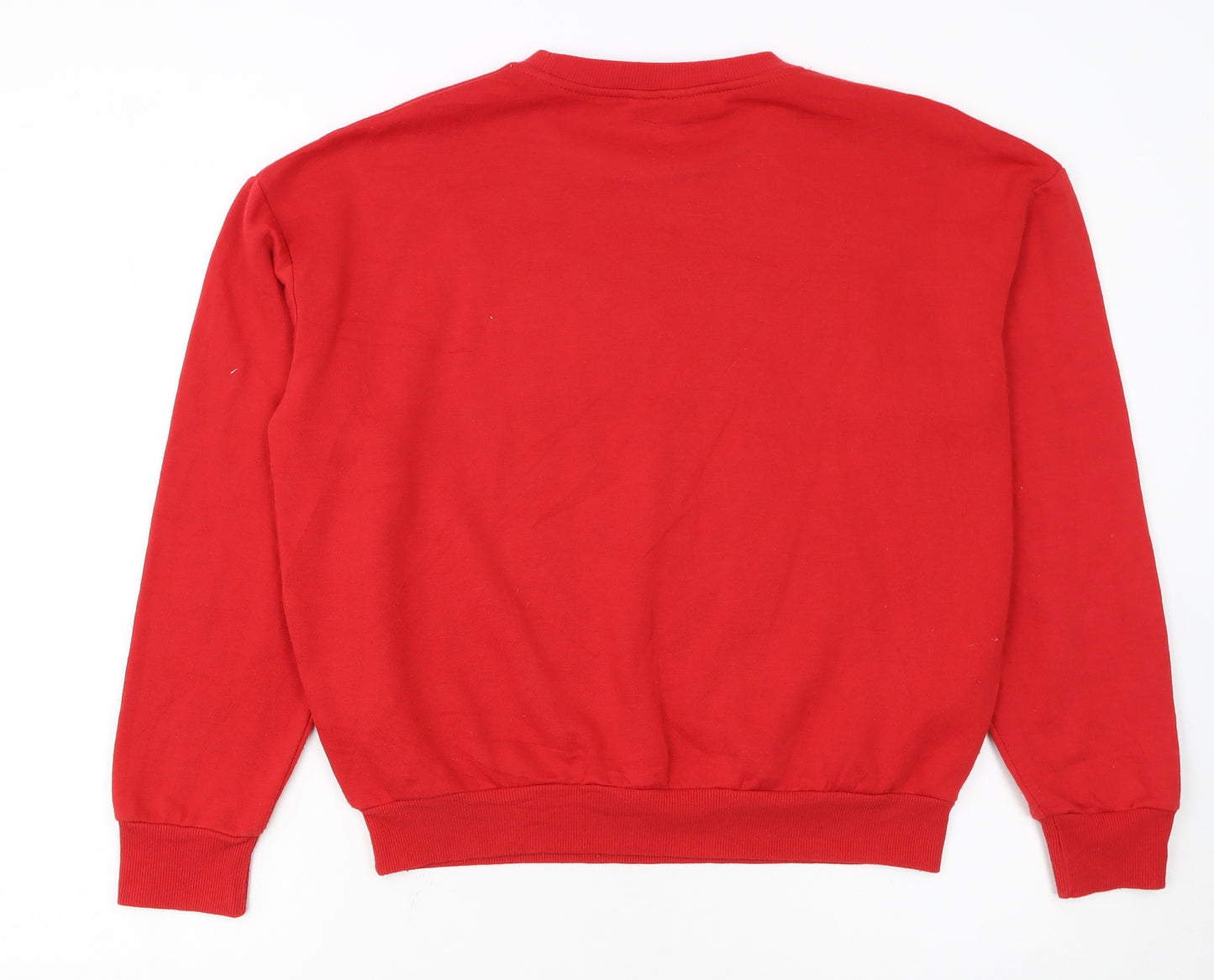 Disney Women Red Mickey Mouse Pullover Sweatshirt Size 10/12