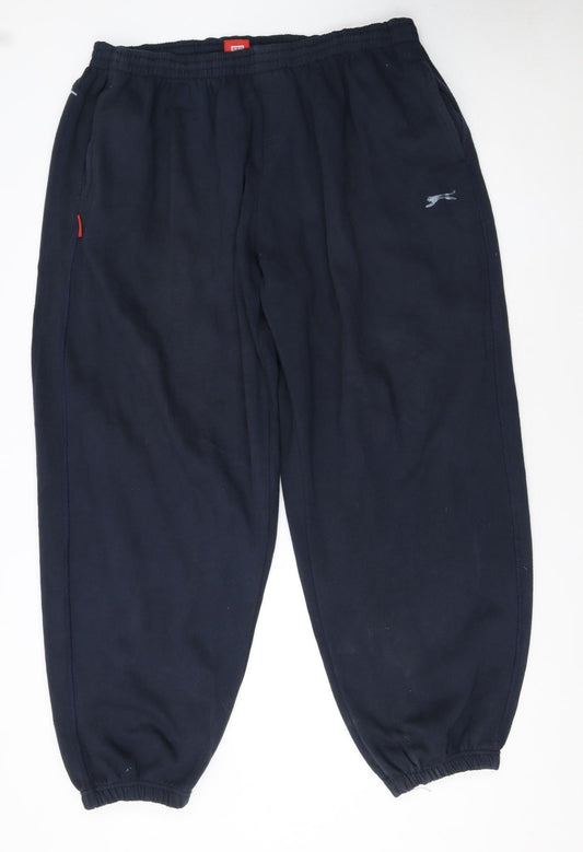 Slazenger Men's Black 4XL Fleece Sweatpants Big & Tall Casual Trousers