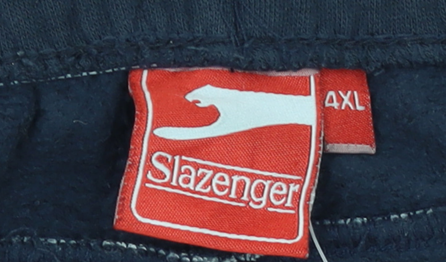 Slazenger Men's Black 4XL Fleece Sweatpants Big & Tall Casual Trousers