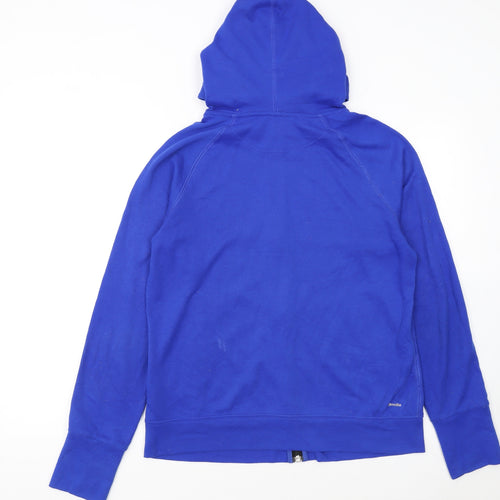 Adidas Womens Blue Climalite Full Zip Hoodie Size 12-14 M