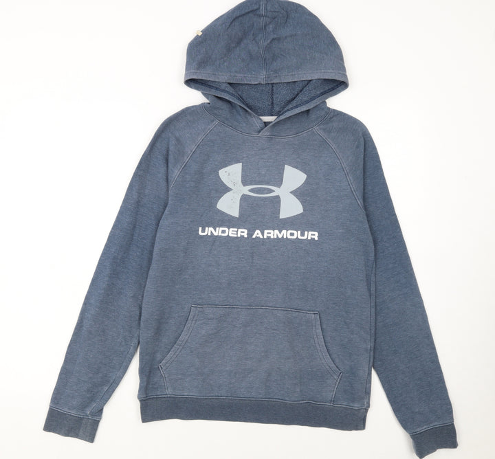 Under Armour Boys Blue YXL Pullover Hoodie with Logo Graphic