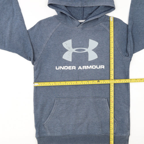 Under Armour Boys Blue YXL Pullover Hoodie with Logo Graphic