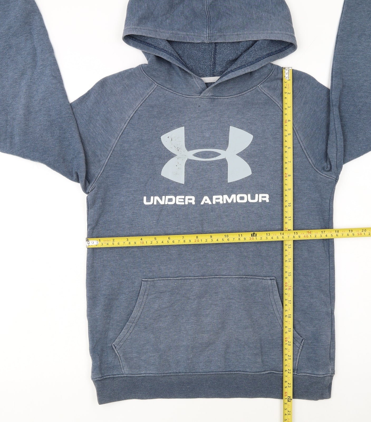 Under Armour Boys Blue YXL Pullover Hoodie with Logo Graphic