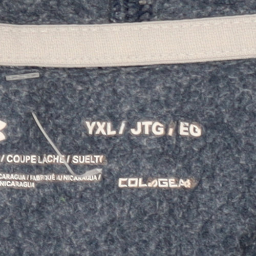 Under Armour Boys Blue YXL Pullover Hoodie with Logo Graphic