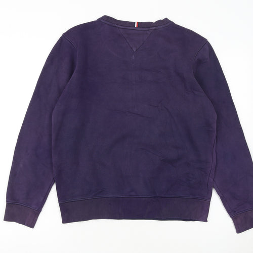 Tommy Hilfiger Girls Purple Crew Neck Pullover Sweatshirt Size 164