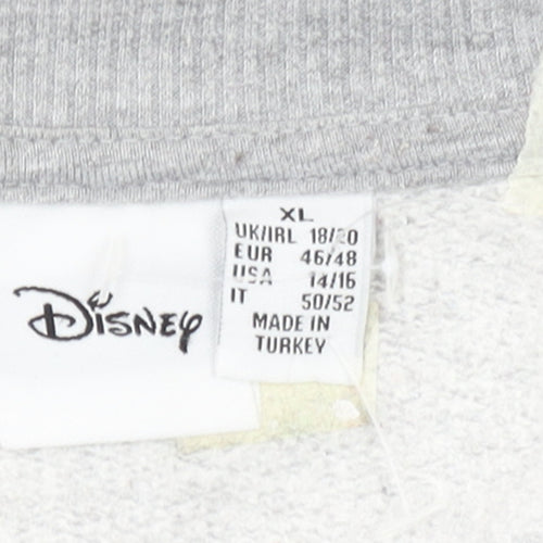 Disney Women Grey XL Sweatshirt Mickey & Friends Good Vibes Only