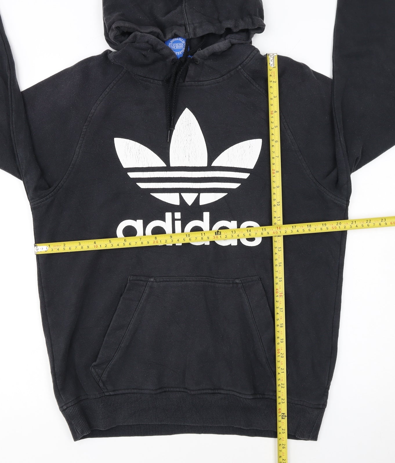 Adidas Men's Black Pullover Hoodie Small Logo Fleece Sweatshirt