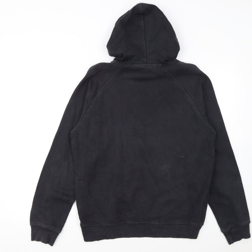 Adidas Men's Black Pullover Hoodie Small Logo Fleece Sweatshirt