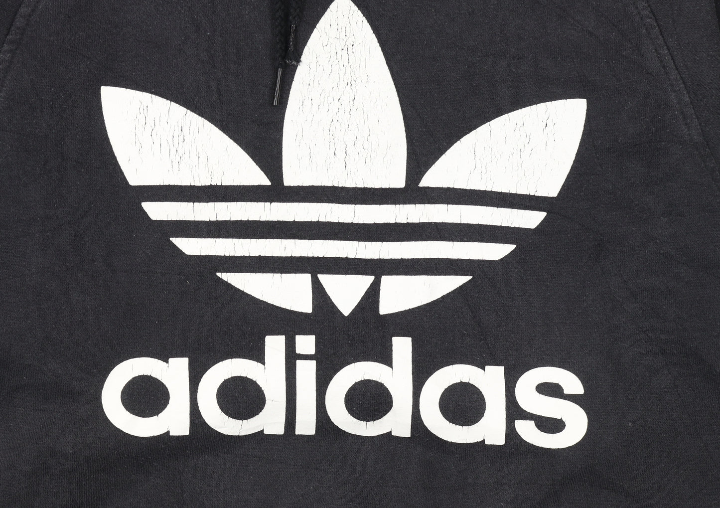 Adidas Men's Black Pullover Hoodie Small Logo Fleece Sweatshirt