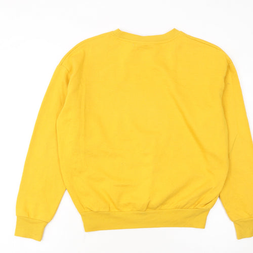 Disney Women’s Yellow Winnie the Pooh Graphic Pullover Sweatshirt XS