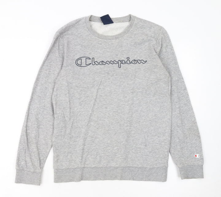 Champion Boys Grey Logo Pullover Sweatshirt 11-12 Years Regular Fit