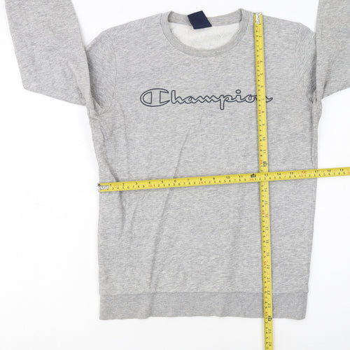 Champion Boys Grey Logo Pullover Sweatshirt 11-12 Years Regular Fit