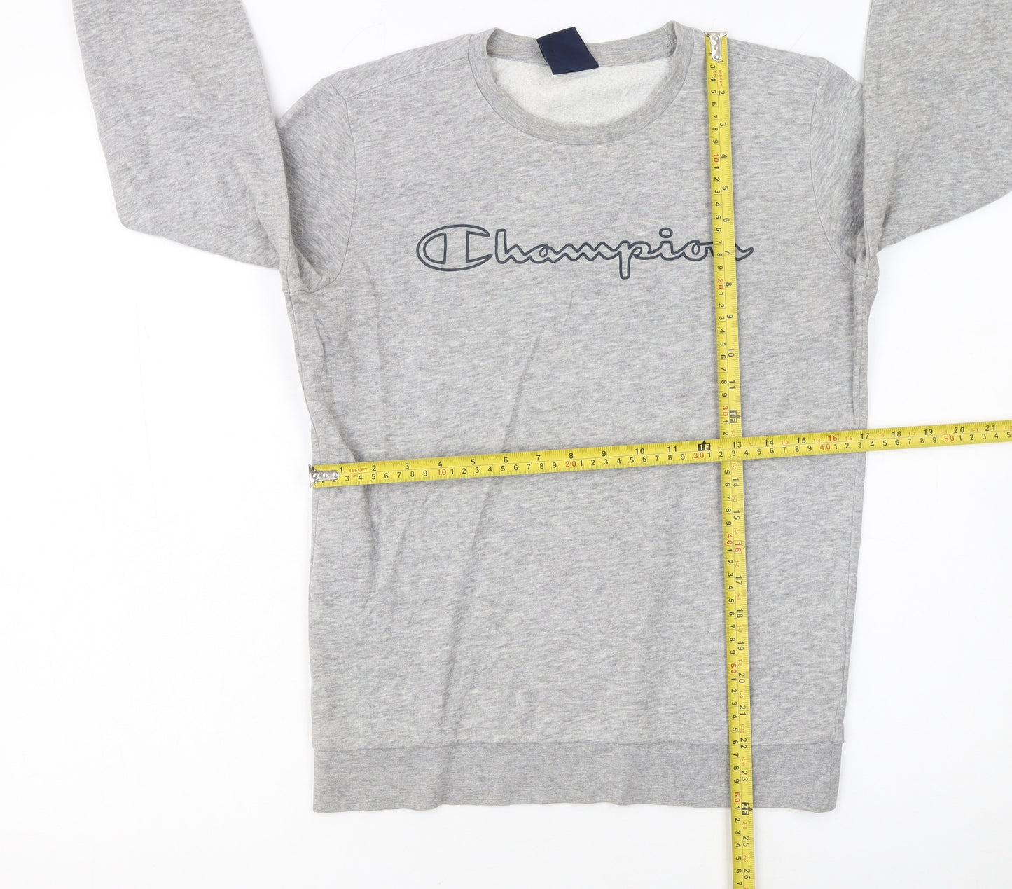 Champion Boys Grey Logo Pullover Sweatshirt 11-12 Years Regular Fit