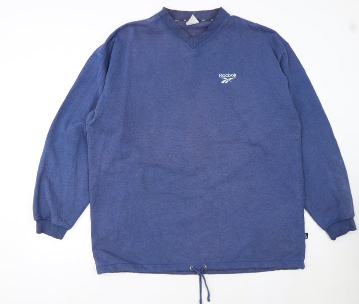Reebok Mens Blue XL V-Neck Pullover Sweatshirt