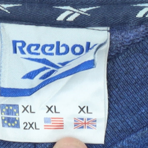 Reebok Mens Blue XL V-Neck Pullover Sweatshirt