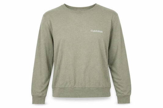 Calvin Klein Women Green Long Sleeve Cotton Modal Pyjama Top Size 12