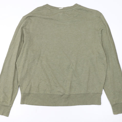 Calvin Klein Women Green Long Sleeve Cotton Modal Pyjama Top Size 12