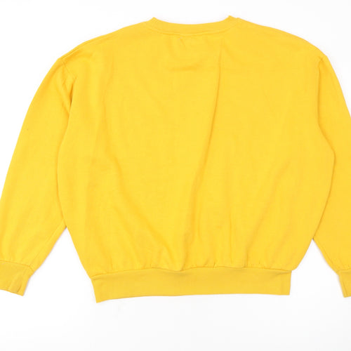 Disney Women Yellow Winnie the Pooh Sweatshirt Size 12/14