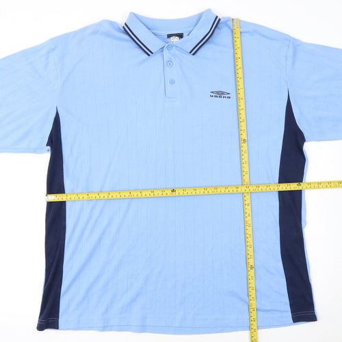Umbro Men’s Blue 2XL Polo Shirt Casual Sports Top