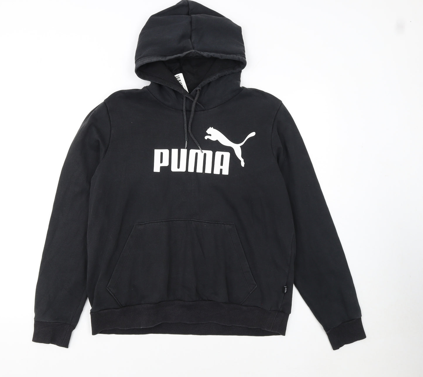 Puma Women's Black XL Pullover Hoodie with Logo Print