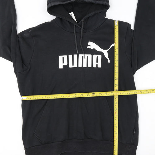 Puma Women's Black XL Pullover Hoodie with Logo Print