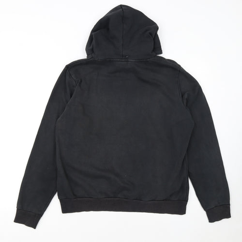Puma Women's Black XL Pullover Hoodie with Logo Print