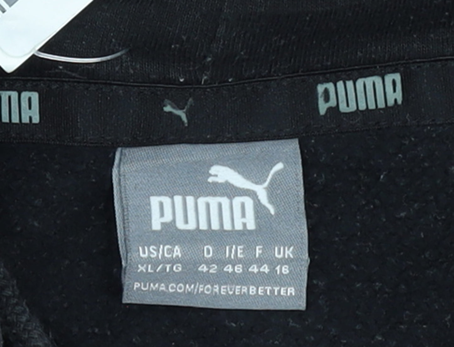 Puma Women's Black XL Pullover Hoodie with Logo Print