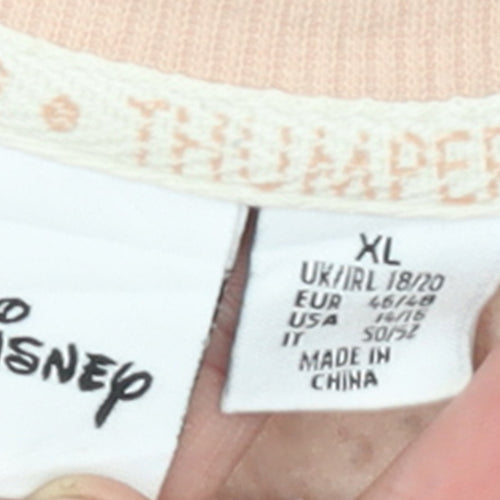 Disney Women Pink Thumper Sweatshirt XL Graphic Pullover