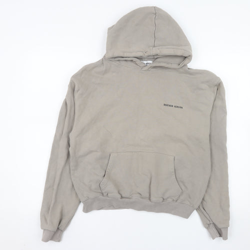 Another Version Men's Beige Pullover Hoodie Size S Cotton