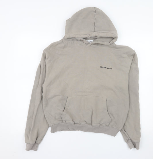 Another Version Men's Beige Pullover Hoodie Size S Cotton