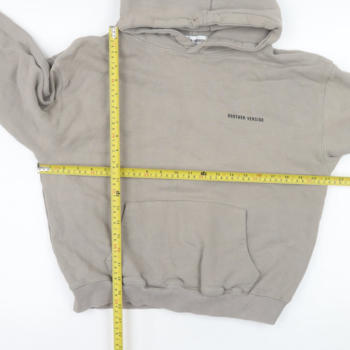 Another Version Men's Beige Pullover Hoodie Size S Cotton