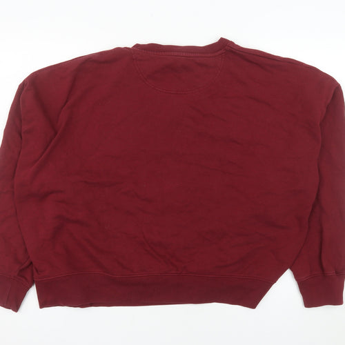 Disko Kids Womens Burgundy LOVE Pullover Sweatshirt XXL Organic Cotton