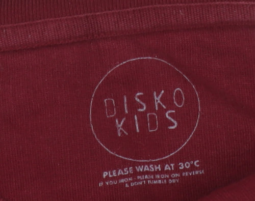 Disko Kids Womens Burgundy LOVE Pullover Sweatshirt XXL Organic Cotton