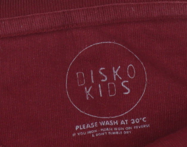 Disko Kids Womens Burgundy LOVE Pullover Sweatshirt XXL Organic Cotton