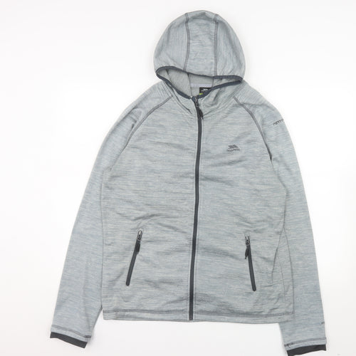 Trespass Men’s Grey Softshell Hooded Jacket M Full Zip Outdoor
