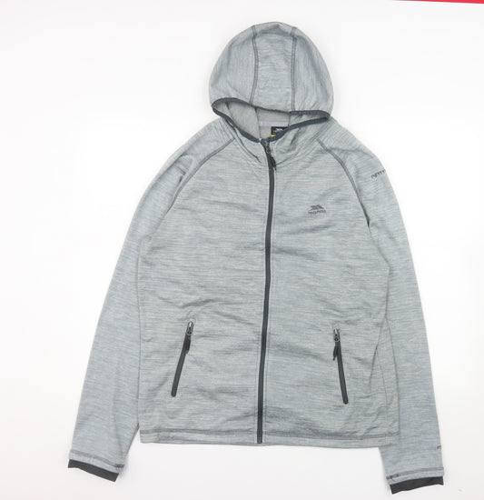 Trespass Men’s Grey Softshell Hooded Jacket M Full Zip Outdoor