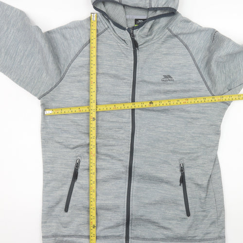 Trespass Men’s Grey Softshell Hooded Jacket M Full Zip Outdoor