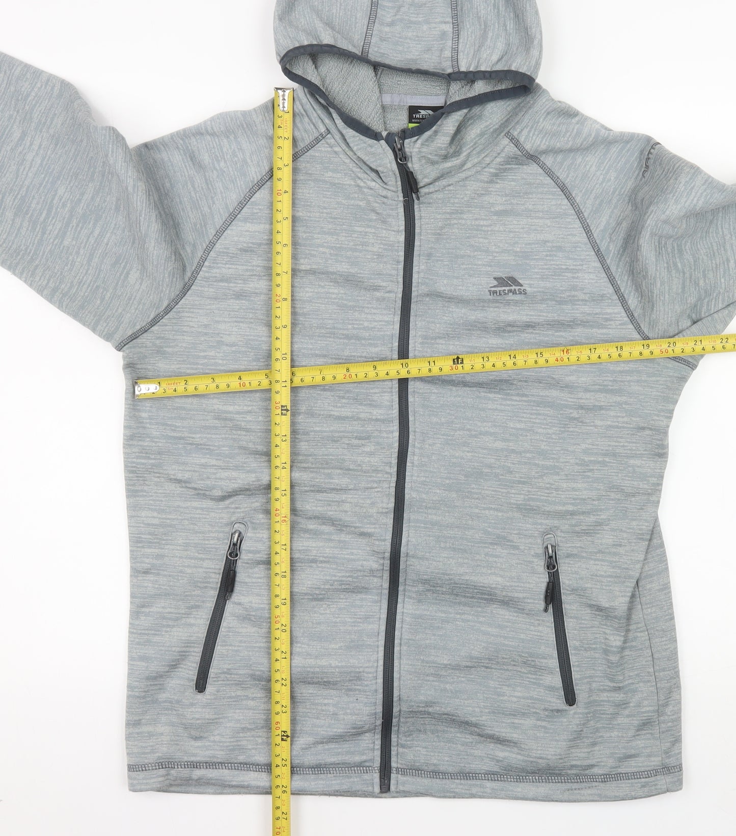 Trespass Men’s Grey Softshell Hooded Jacket M Full Zip Outdoor