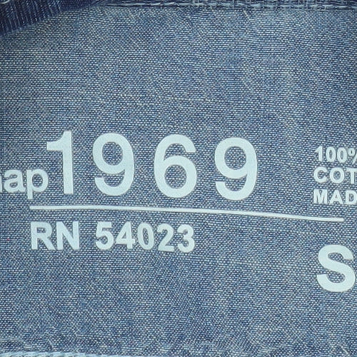Gap 1969 Men's Blue Check Cotton Flannel Long Sleeve Shirt Size S