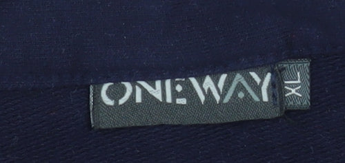 Oneway Men's Navy Blue Fleece 1/4 Zip Pullover Sweatshirt XL