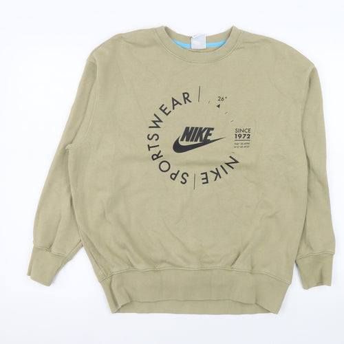 Nike Men's Beige XS Pullover Sweatshirt Crew Neck Sportswear