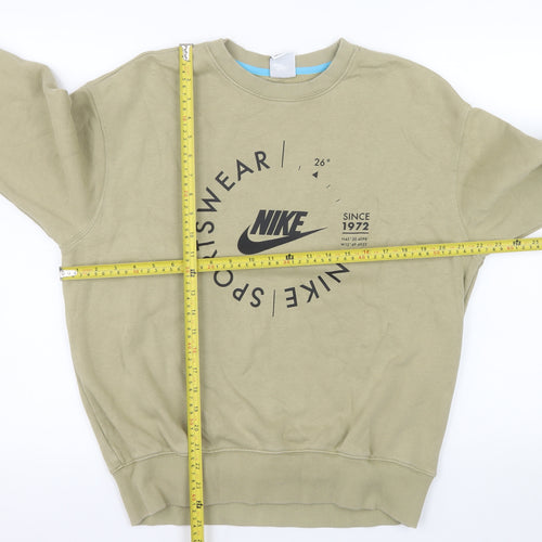 Nike Men's Beige XS Pullover Sweatshirt Crew Neck Sportswear