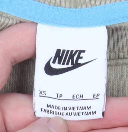 Nike Men's Beige XS Pullover Sweatshirt Crew Neck Sportswear