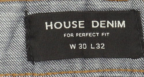 House Denim Men's Blue Straight Regular Fit Jeans W30 L32