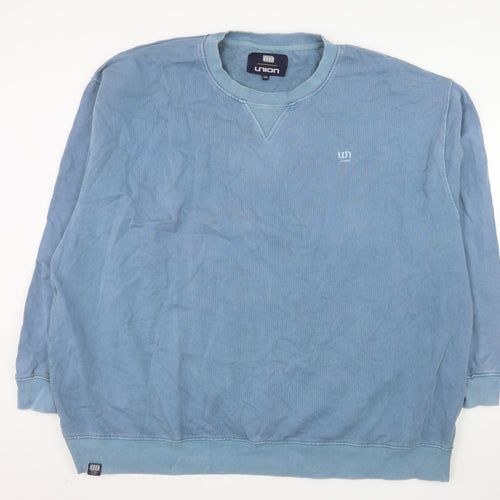 Union Men's Blue 5XL Crew Neck Pullover Sweatshirt