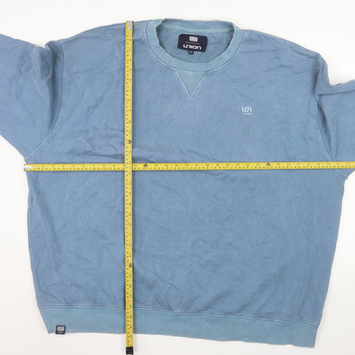 Union Men's Blue 5XL Crew Neck Pullover Sweatshirt