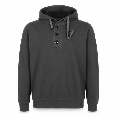 Twenty By Seventyhill Men's Grey Henley Hoodie Size L Polyester Blend