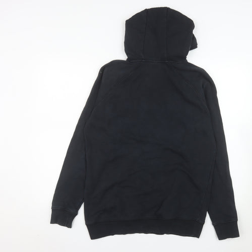 Gymshark Men Black Pullover Hoodie M Regular Fit Logo Fleece